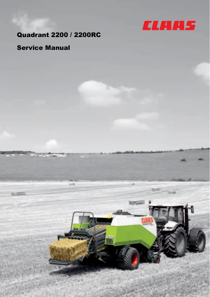 Claas Quadrant Square Baler Service & Repair Manual preview page 1