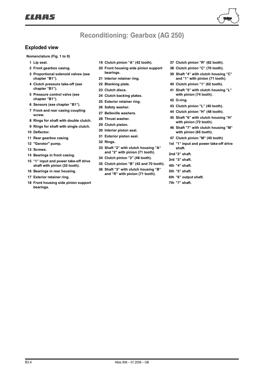 Claas Renault Atles 926 936 Tractor Service & Repair Manual preview page 4