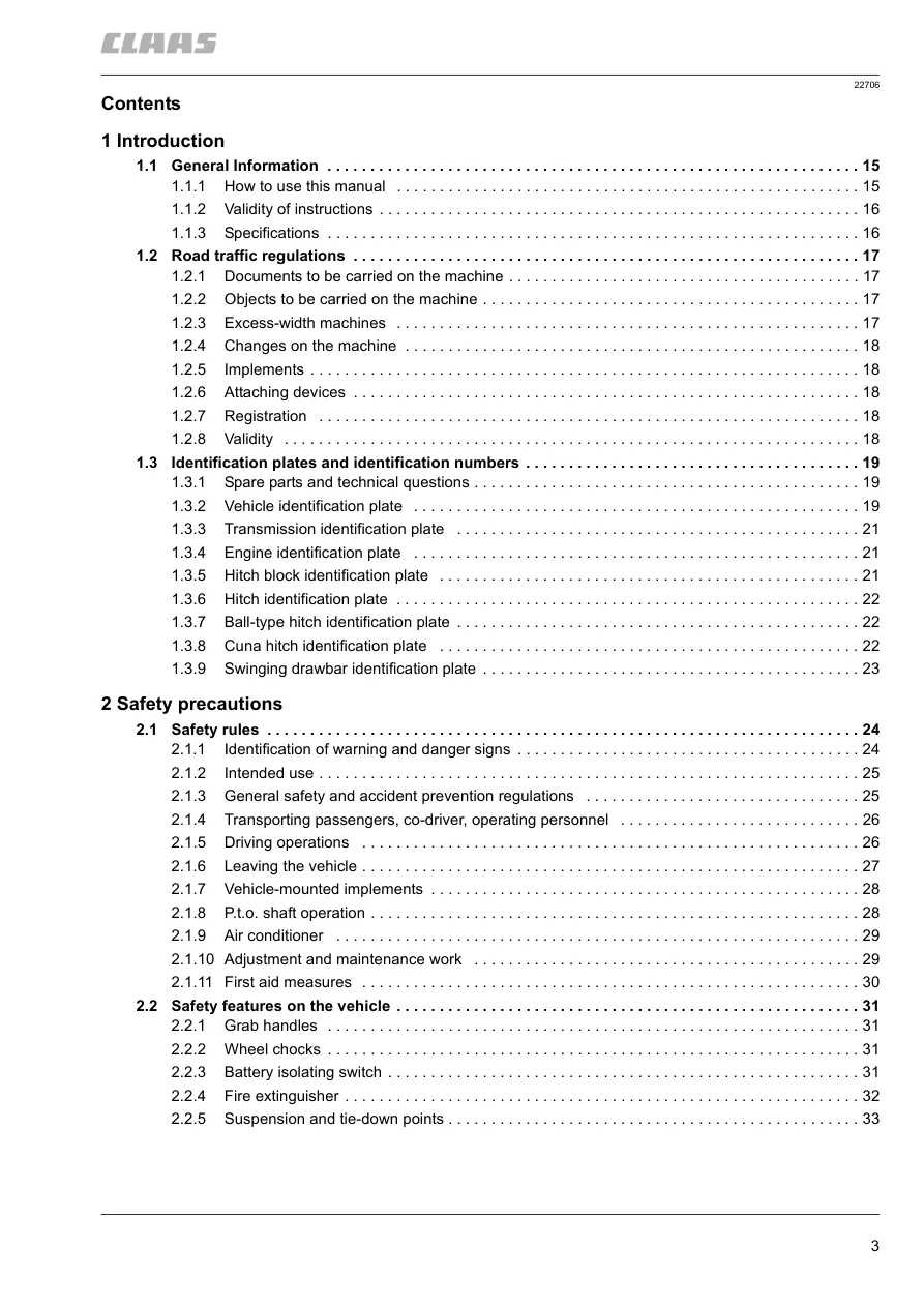 Claas Xerion 3300 3800 Saddle Trac Operation Tractor Service & Repair Manual preview page 3