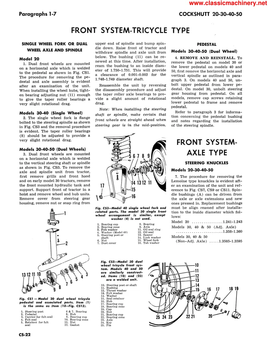 Cockshutt 30 Tractor Service & Repair Manual preview page 5