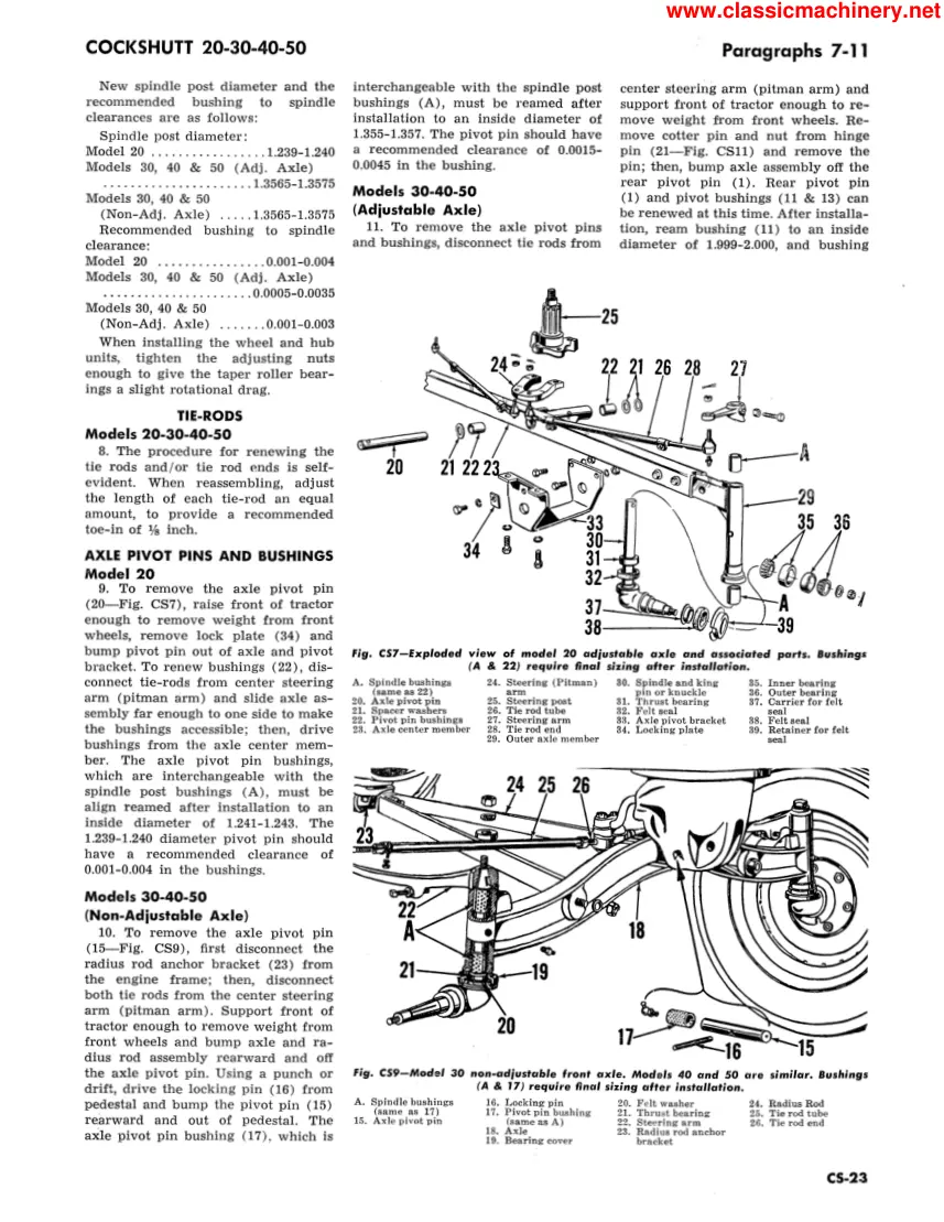 Cockshutt 30 Tractor Service & Repair Manual preview page 6