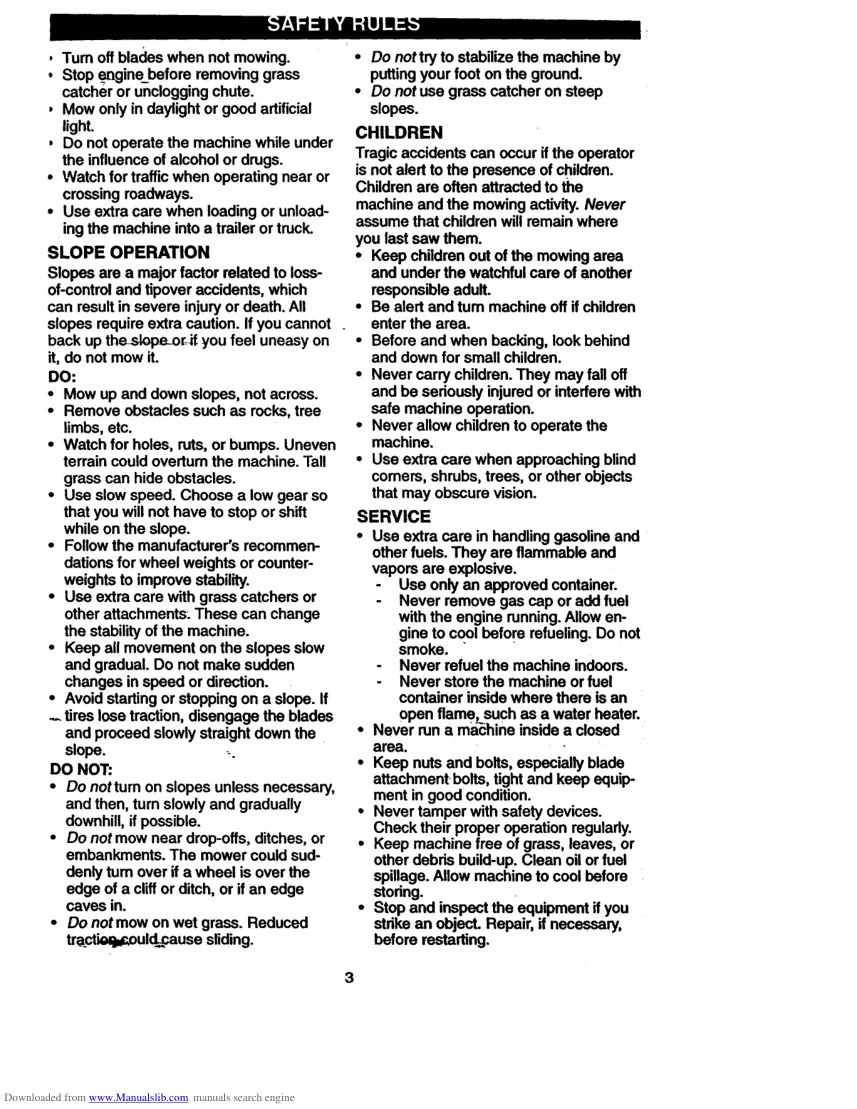 Craftsman 22HP Garden Tractor Operator's Manual preview page 3