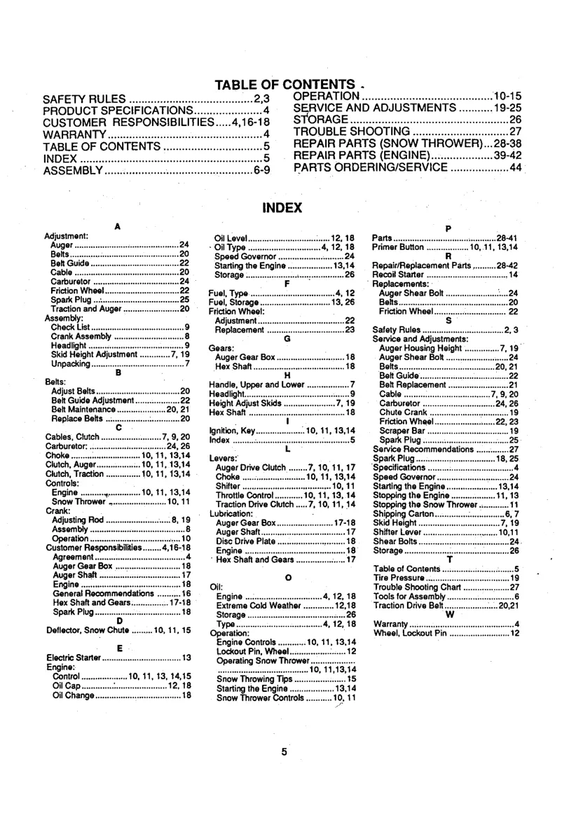 Craftsman 536.886621 Snowblower Machine Operator's Manual preview page 4
