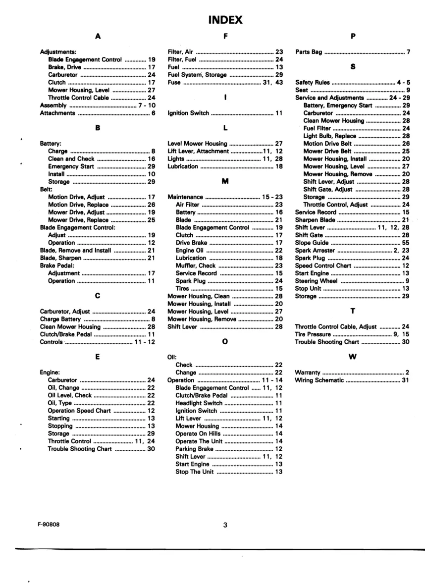 Craftsman Lawn Tractor 12HP Operator's Manual preview page 3
