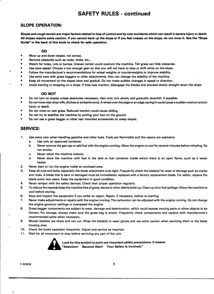 Craftsman Lawn Tractor 12HP Operator's Manual preview page 5