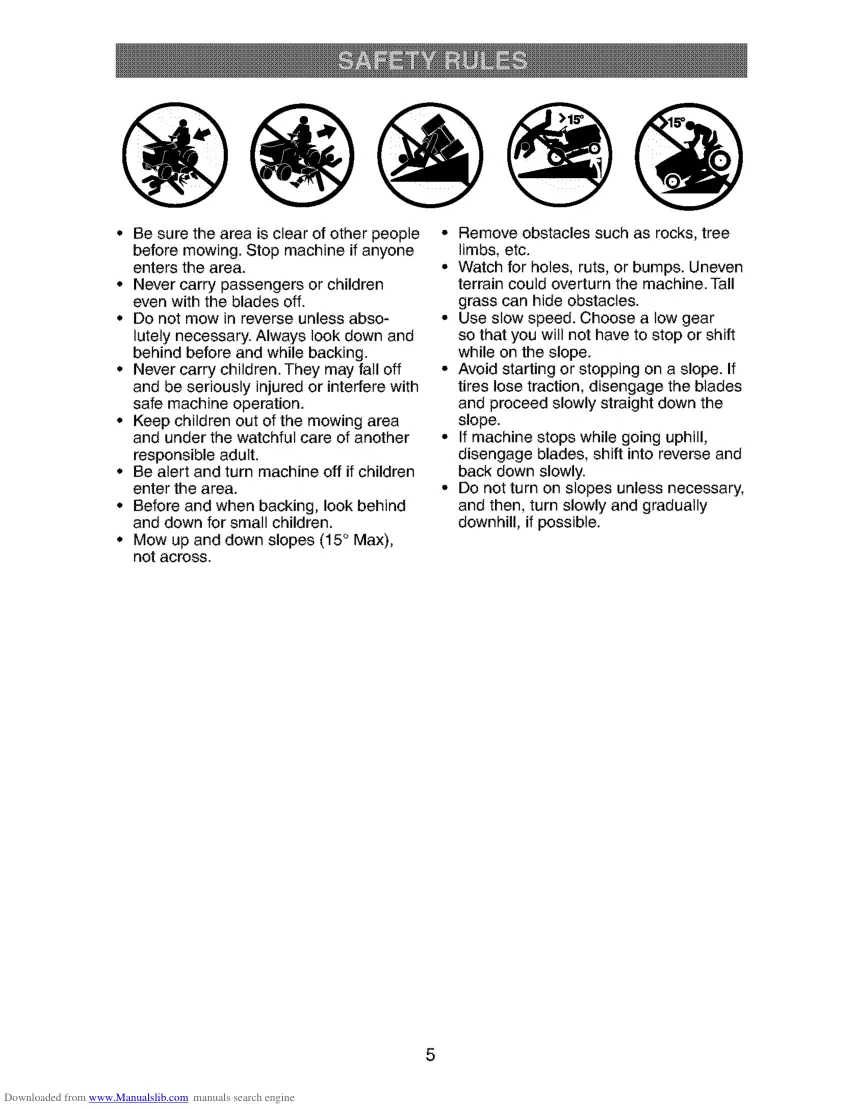 Craftsman Lawn Tractor 18.5HP 42" Mower Parts Manual preview page 5
