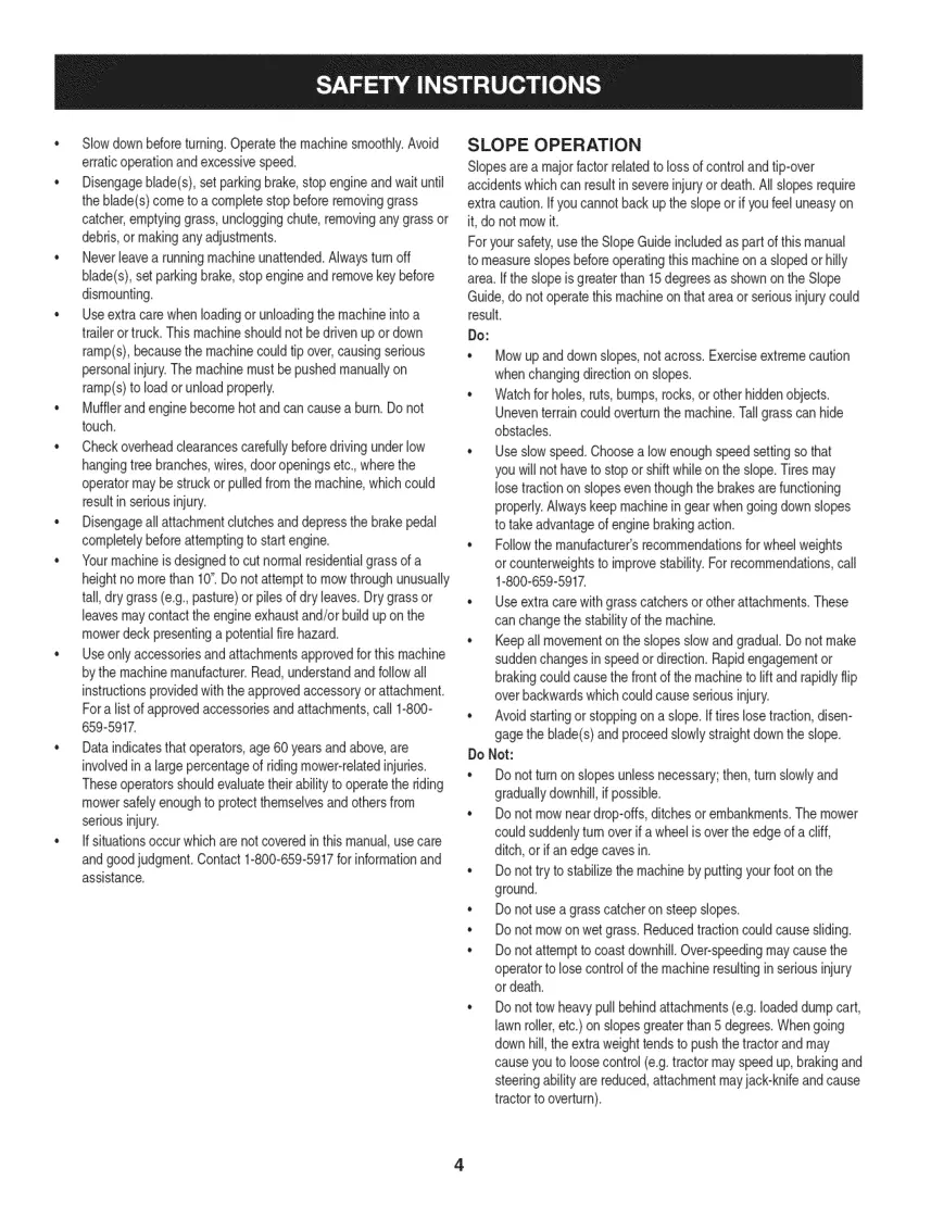 Craftsman Lawn Tractor 19.5 HP 42Deck Electric Start 7 Speed Service & Repair Manual preview page 4