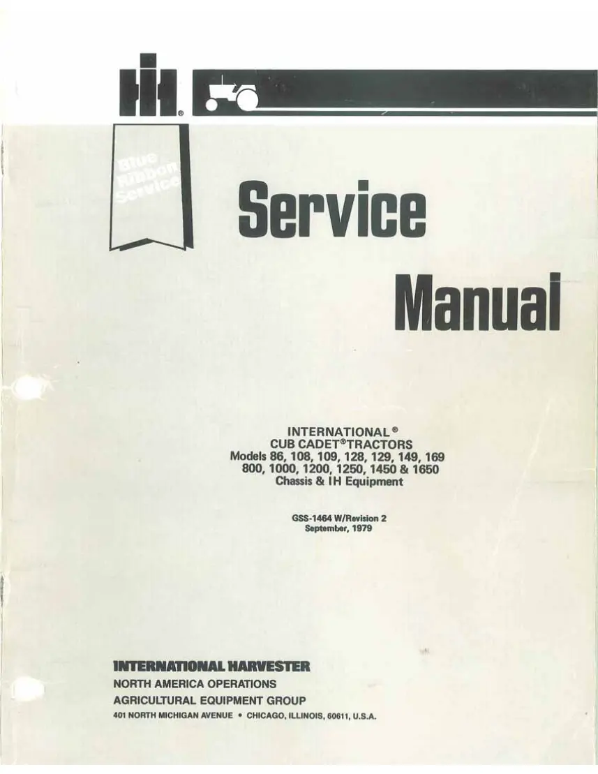 Cub Cadet 60 Hydrostatic Zero-Turn Commercial Riding Mower Service & Repair Manual preview page 1