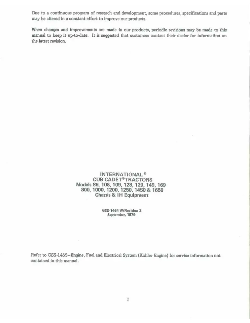 Cub Cadet 60 Hydrostatic Zero-Turn Commercial Riding Mower Service & Repair Manual preview page 3