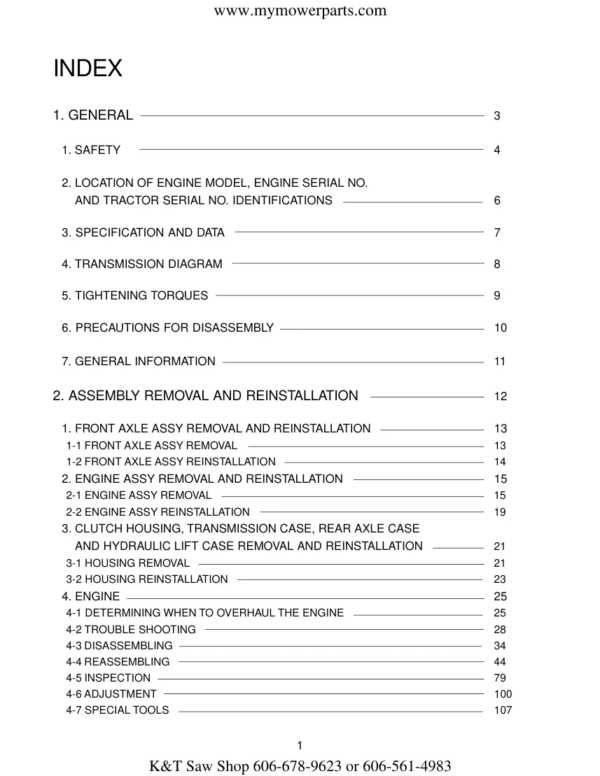 Cub Cadet 7360SS Tractor Service & Repair Manual preview page 2