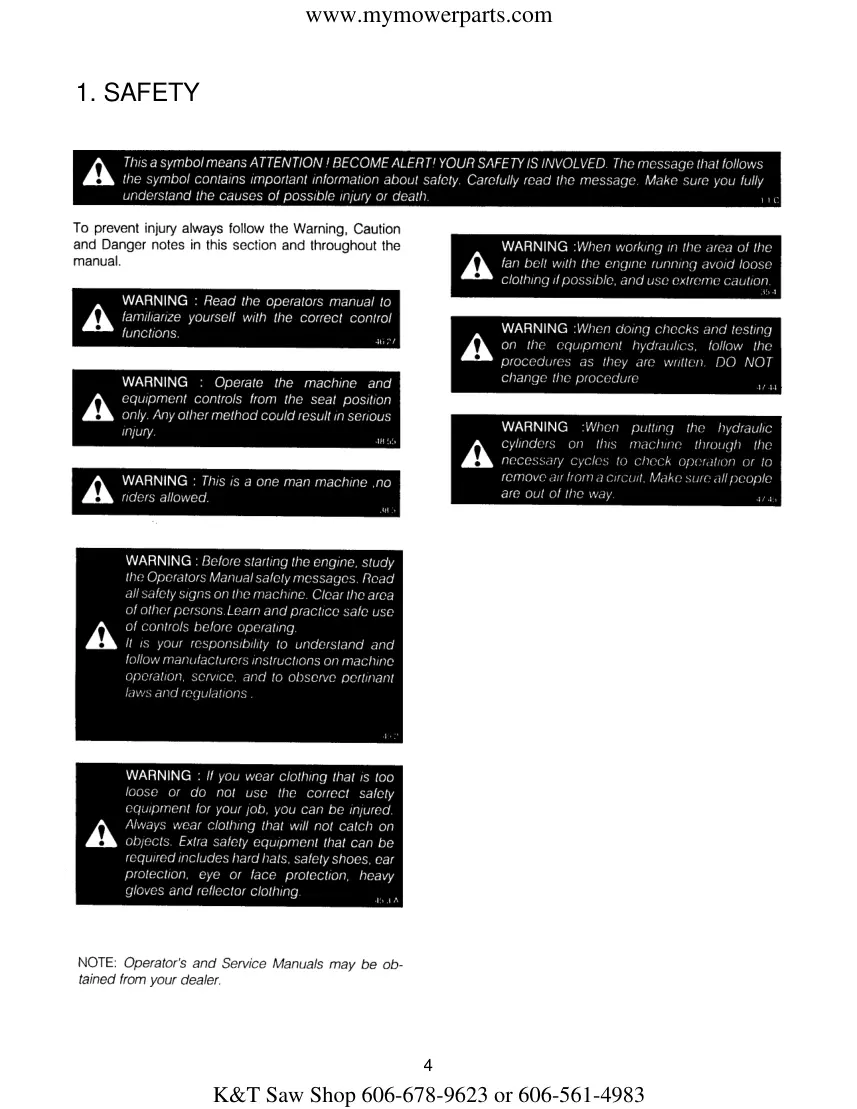 Cub Cadet 7360SS Tractor Service & Repair Manual preview page 5