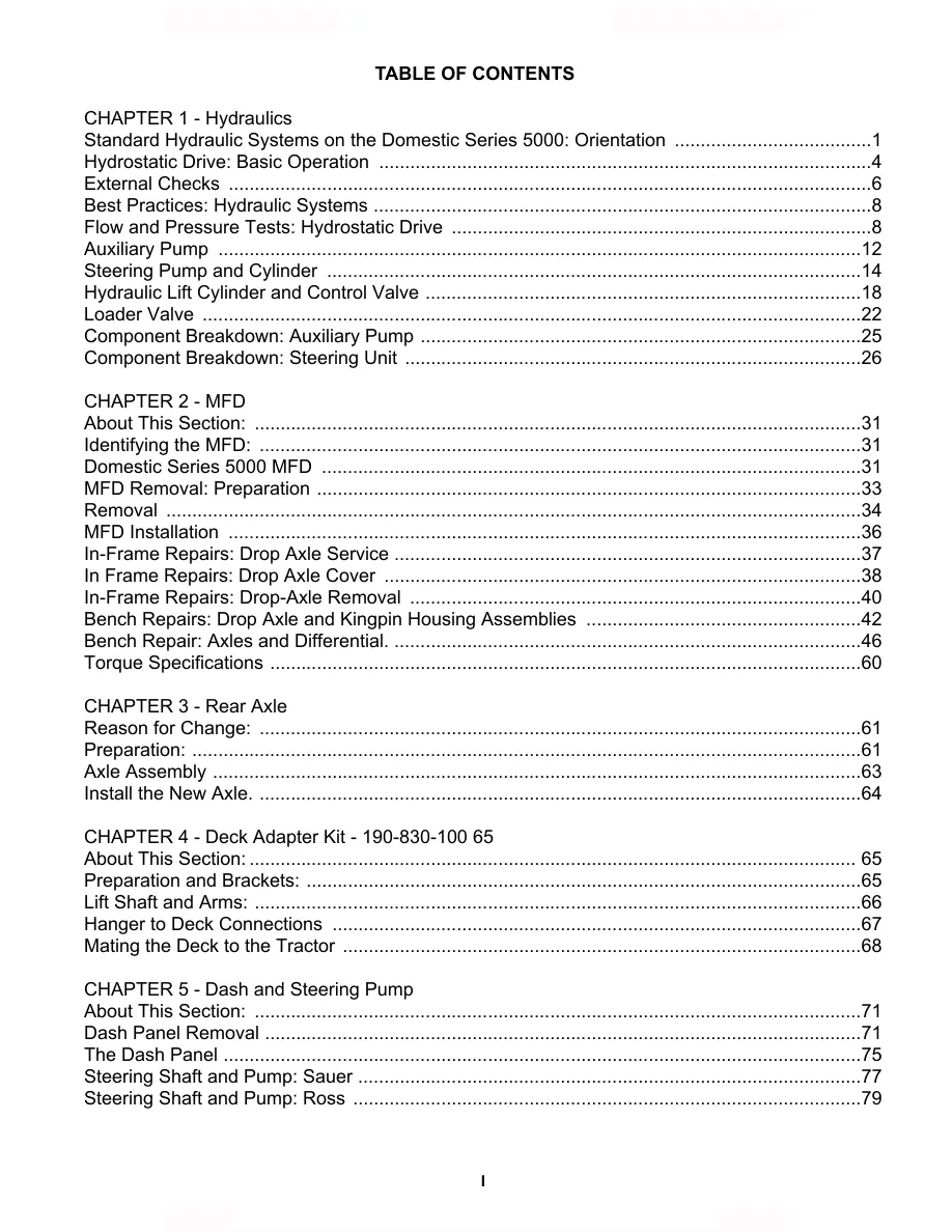 Cub Cadet -Cadet 5254 Compact Tractor Service & Repair Manual preview page 3