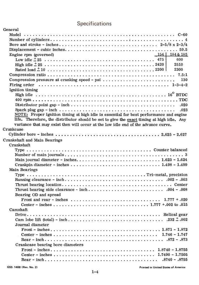Cub Cadet International IH 154 184 185 Tractor Service & Repair Manual preview page 6