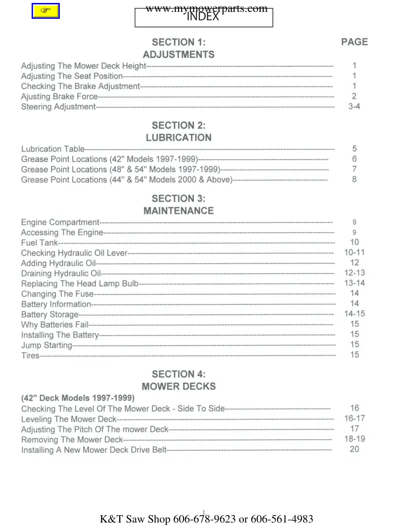 Cub Cadet Z Series Zero Turn 360 Zero-Turn Mower Service & Repair Manual preview page 4