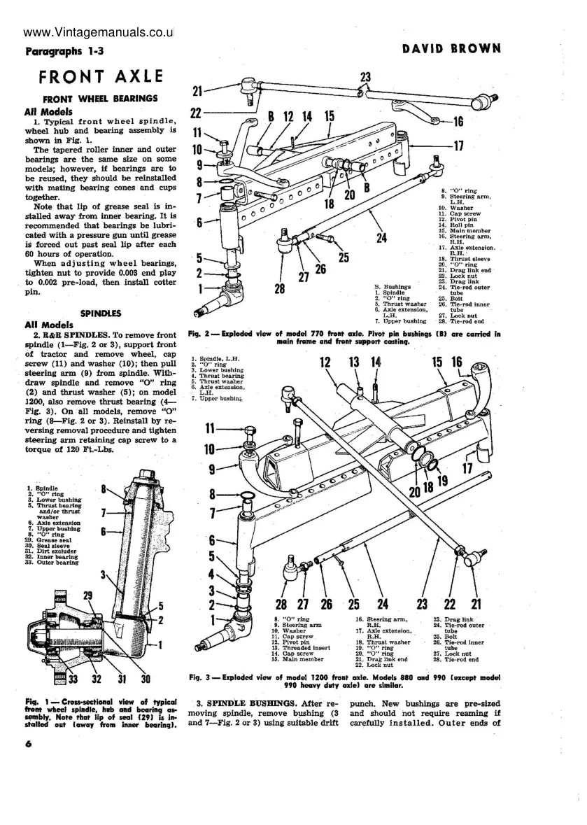 David Brown Tractor Service & Repair Manual preview page 6