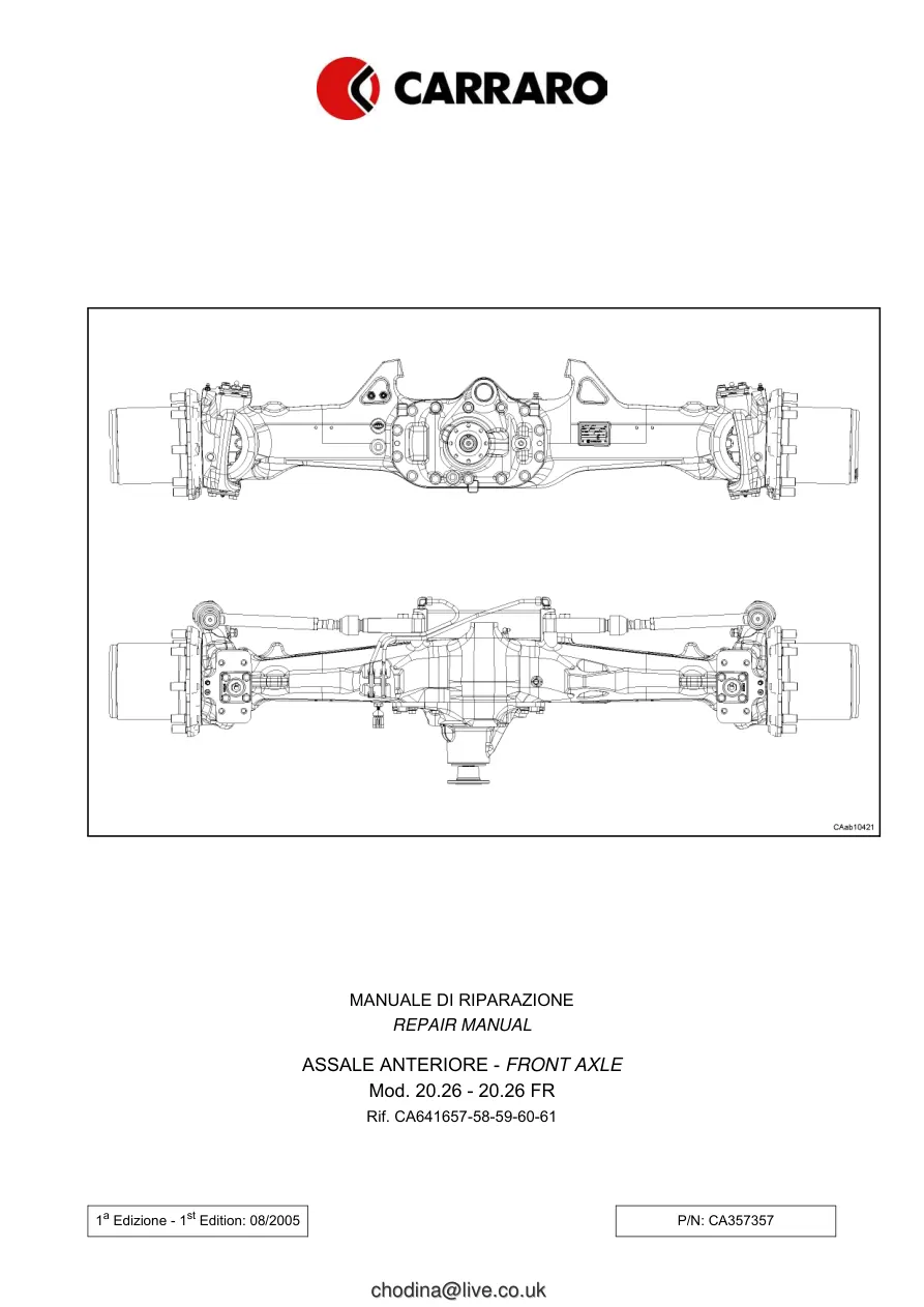 Deutz Fahr 150-157.7-165.7 Front Axle Agrotron Tractor Service & Repair Manual preview page 1