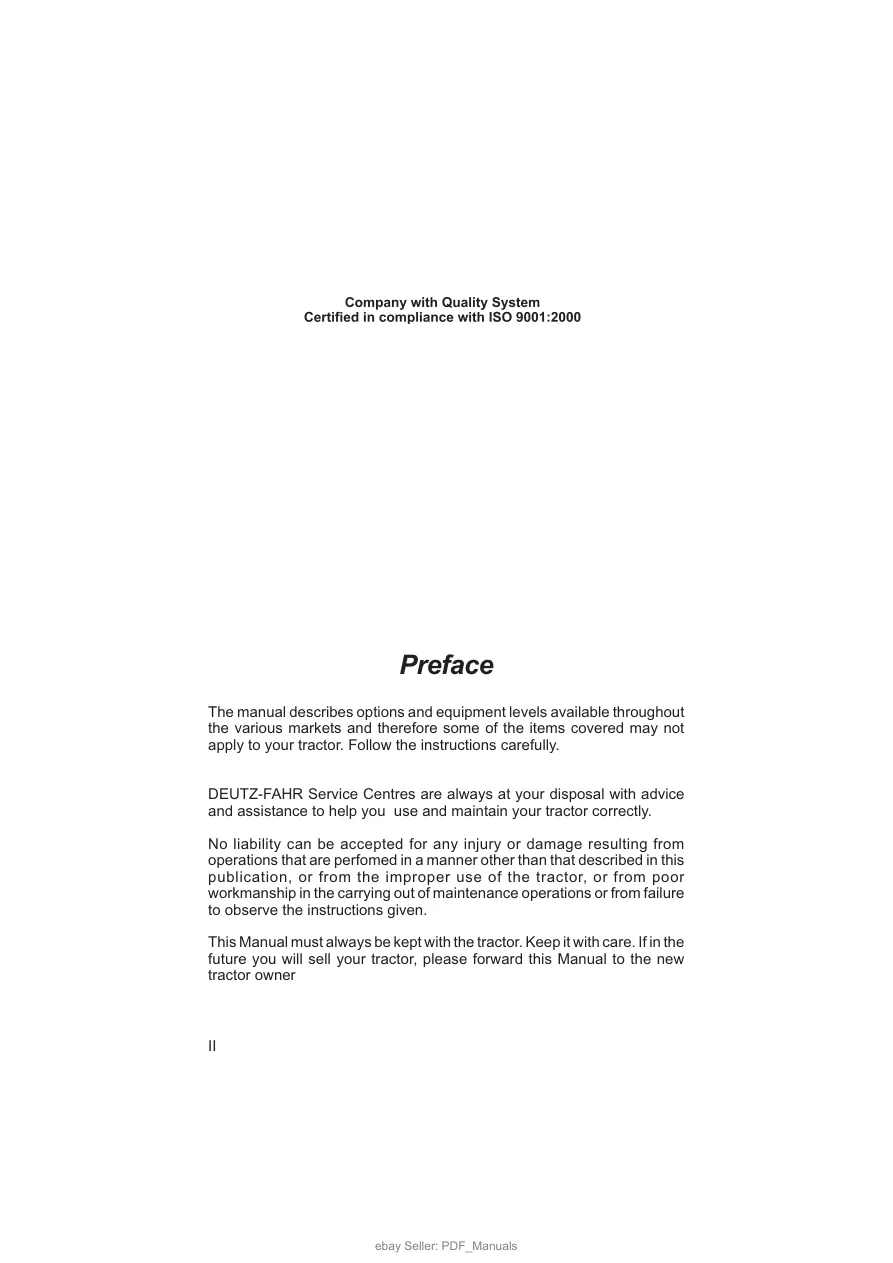 Deutz Fahr Agrokid 210 220 230 Tractor Operator's Manual preview page 2