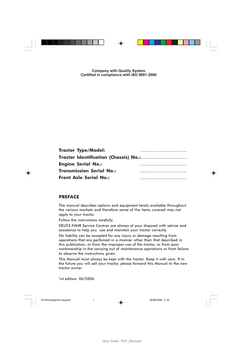 Deutz Fahr Agrotron 120 130 150 150.1 165. Tractor Operator's Manual preview page 2