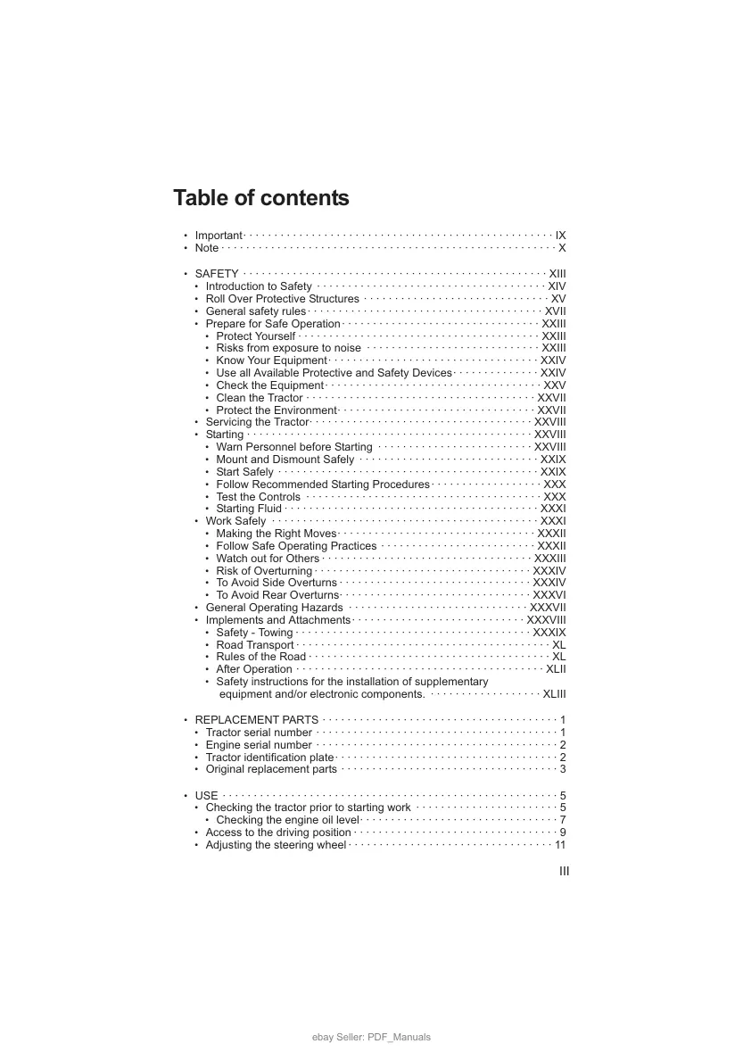 Deutz Fahr Agrotron 200 Tractor Operator's Manual preview page 3