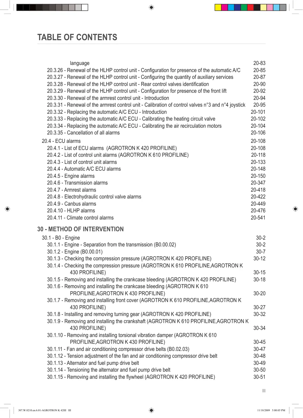 Deutz Fahr Agrotron K 420/610/430 Profiline Tractors Service & Repair Manual preview page 5