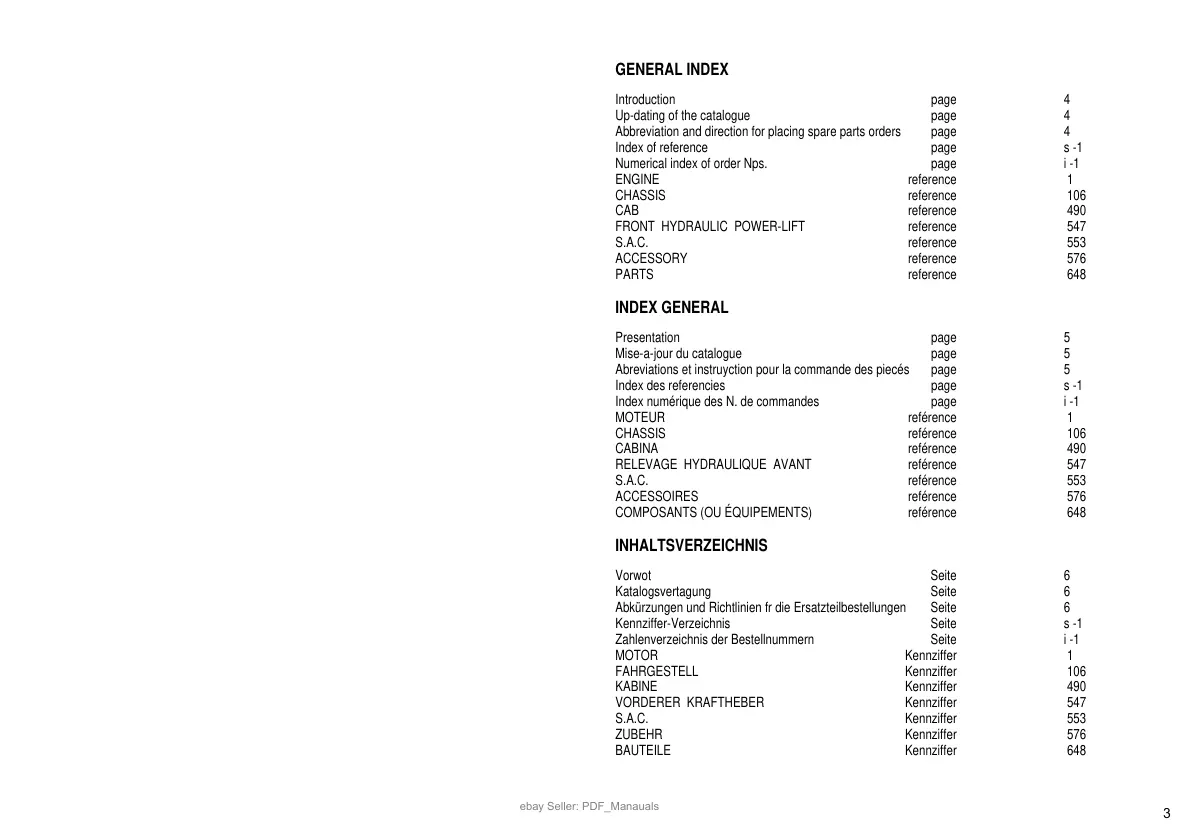 Deutz Fahr Tractor Agrofarm 85 100 Parts Manual preview page 3