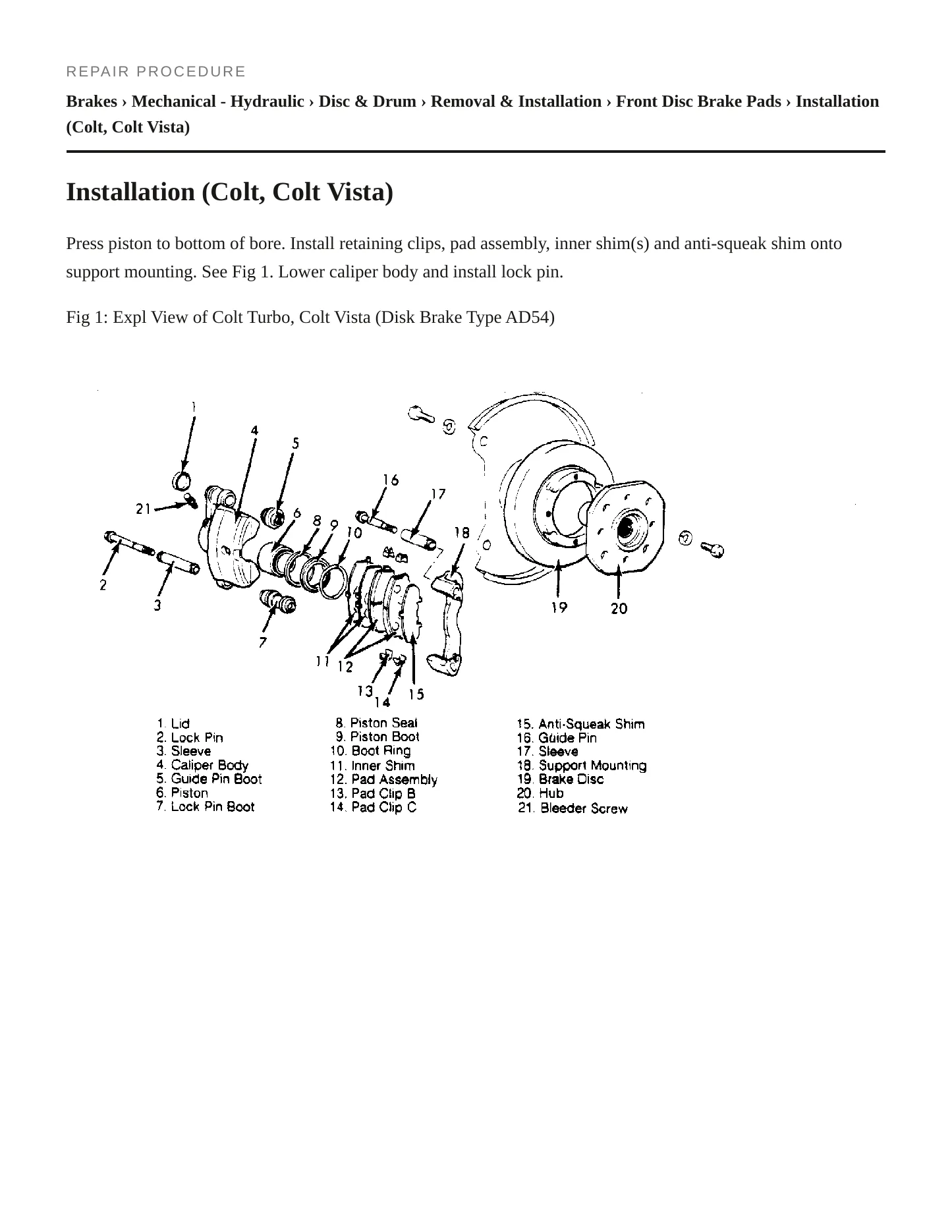1986 Dodge Colt Service and Repair Manual preview page 3