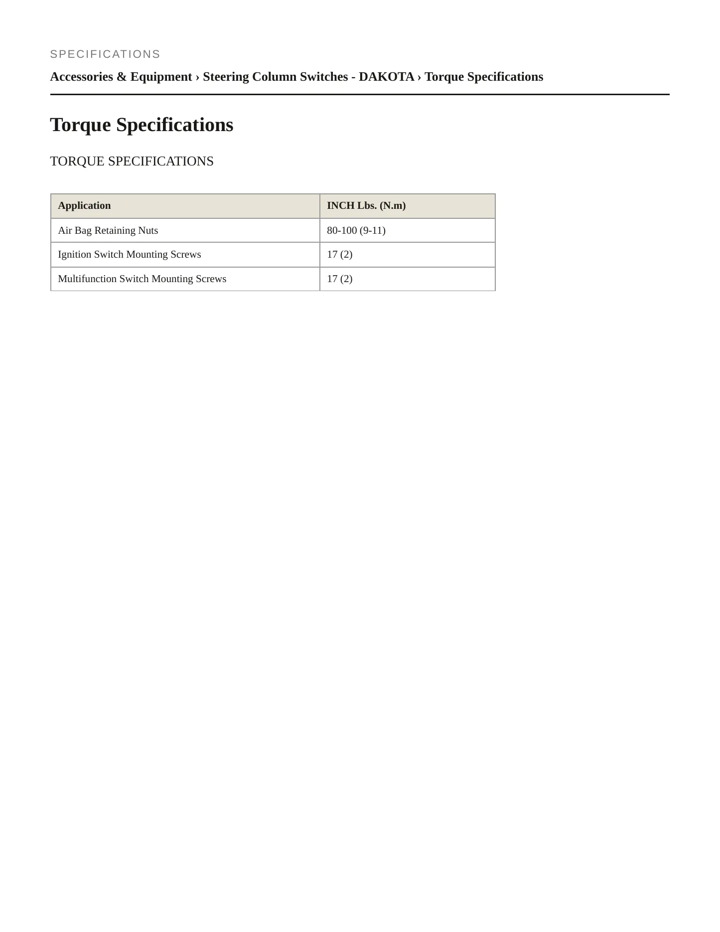 1994 Dodge Dakota Service and Repair Manual preview page 2