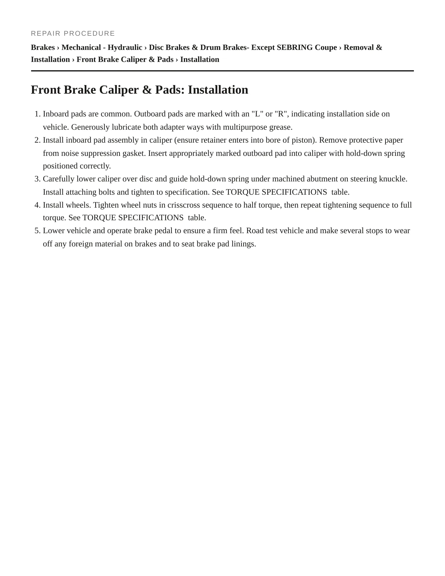 1998 Dodge Neon Service and Repair Manual preview page 5