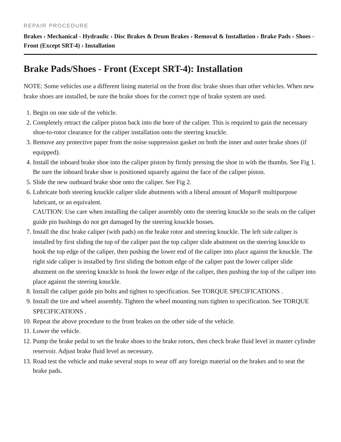 2003 Dodge SX 2.0 Service and Repair Manual preview page 3