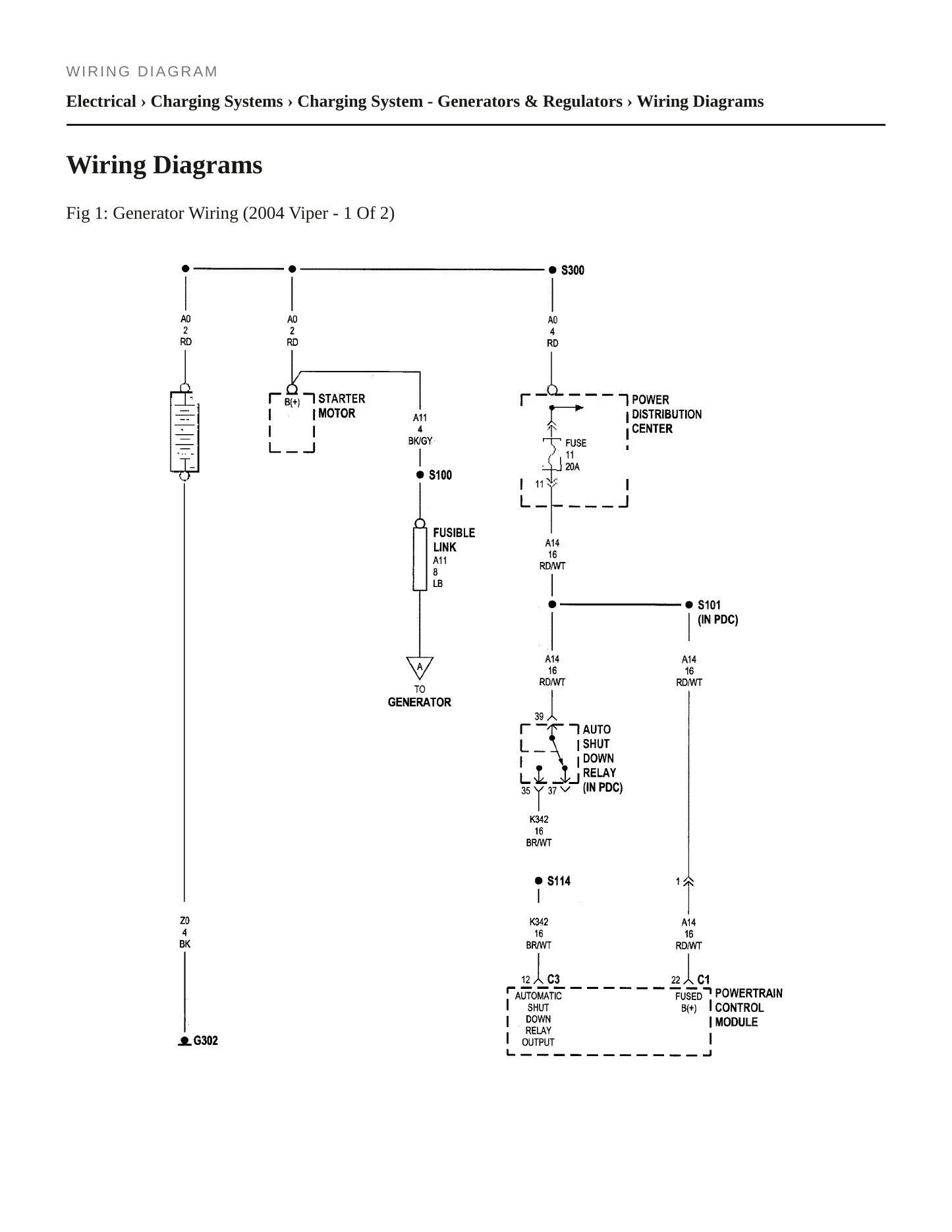 2004 Dodge Viper Service and Repair Manual preview page 8