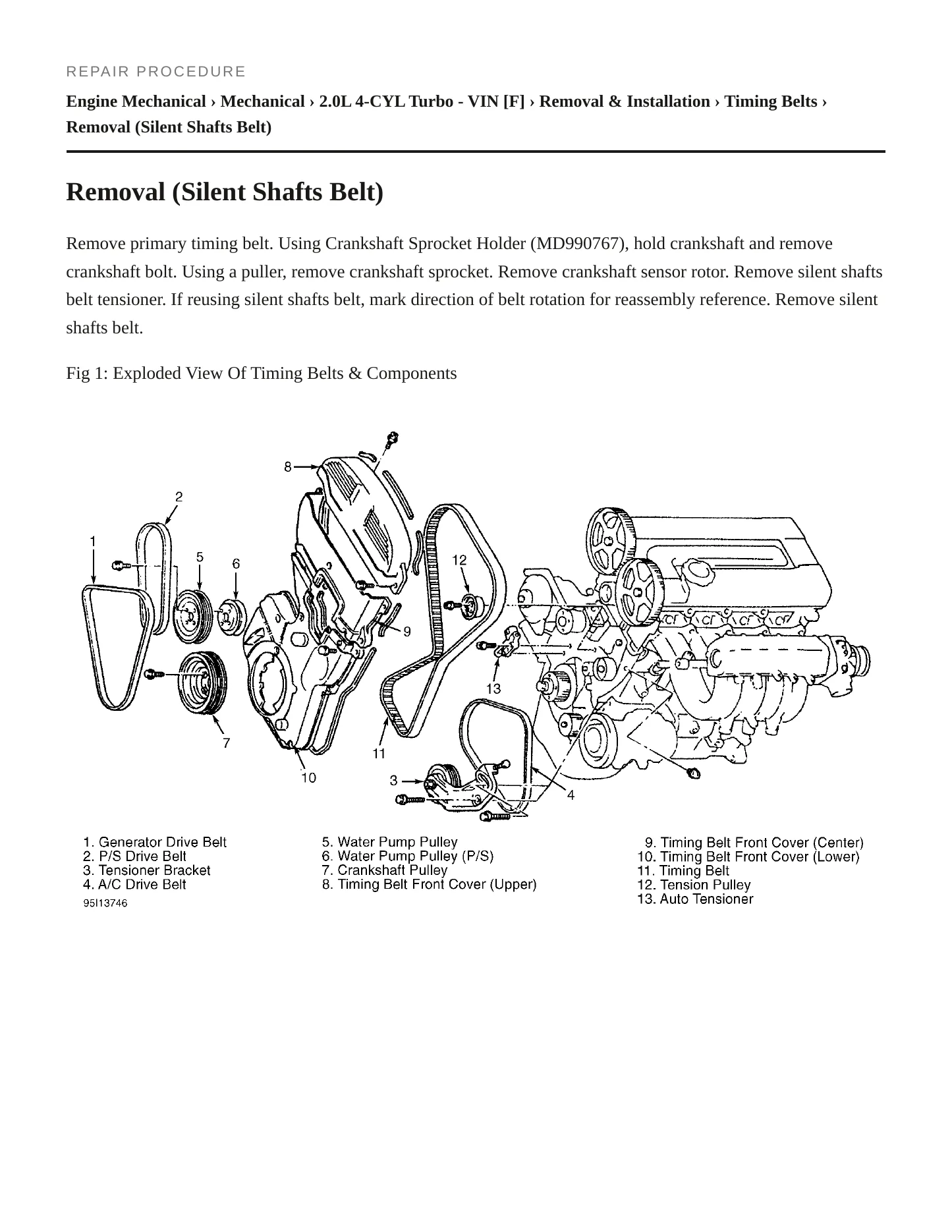 1998 Eagle Talon Service and Repair Manual preview page 5