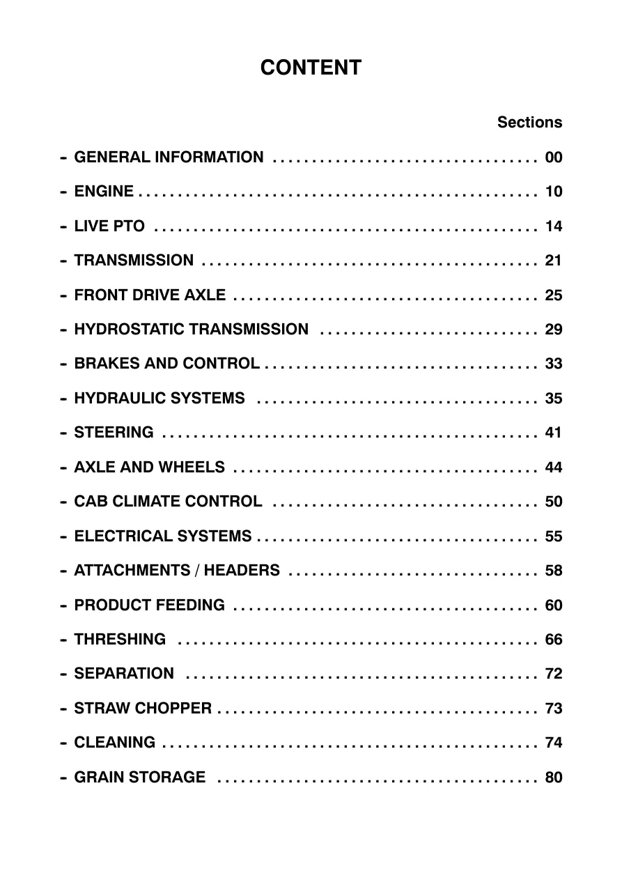 Fendt 5270C 6300C Combine Service & Repair Manual preview page 3