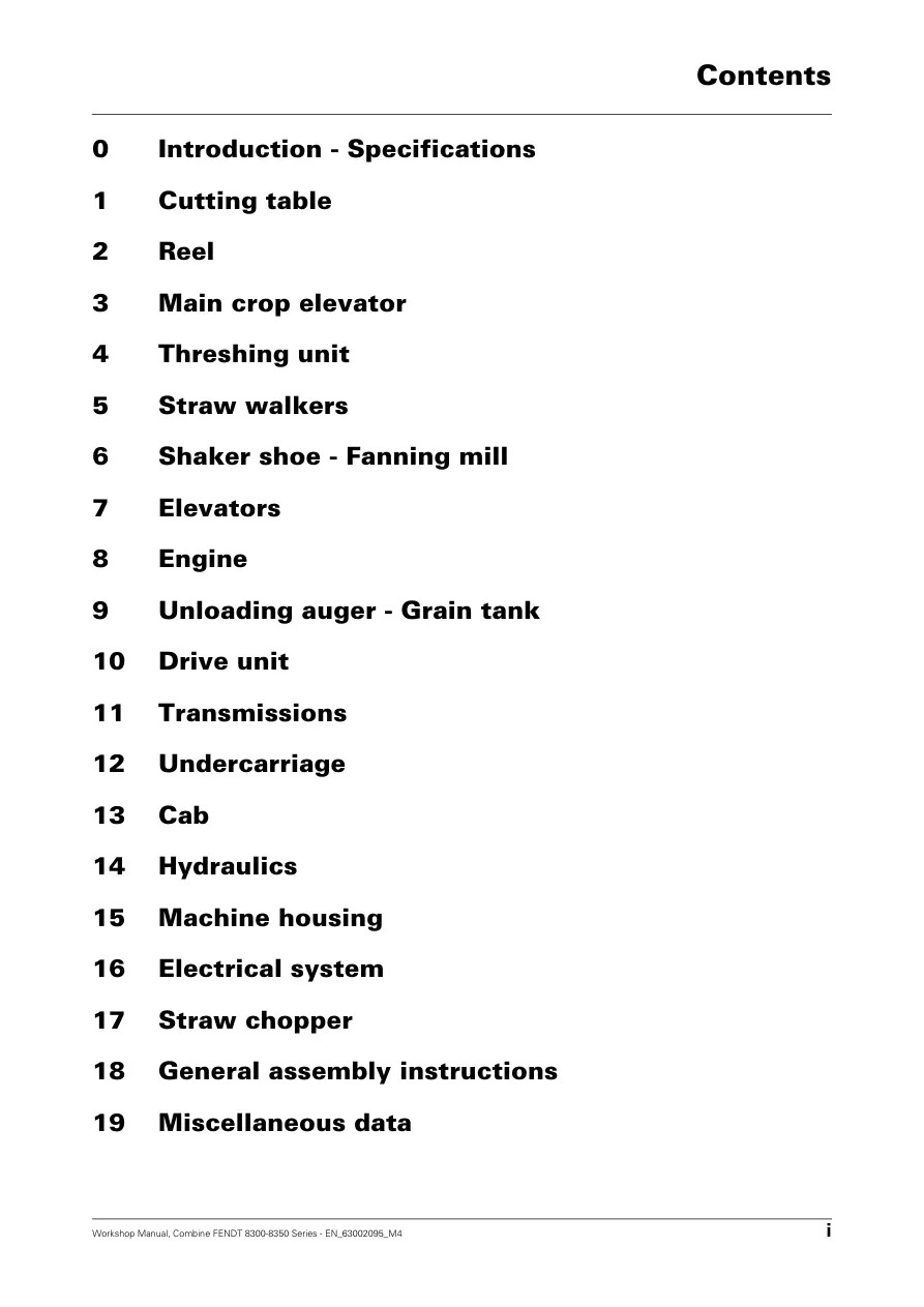 Fendt 8300 8350 Series Combine Service & Repair Manual preview page 3