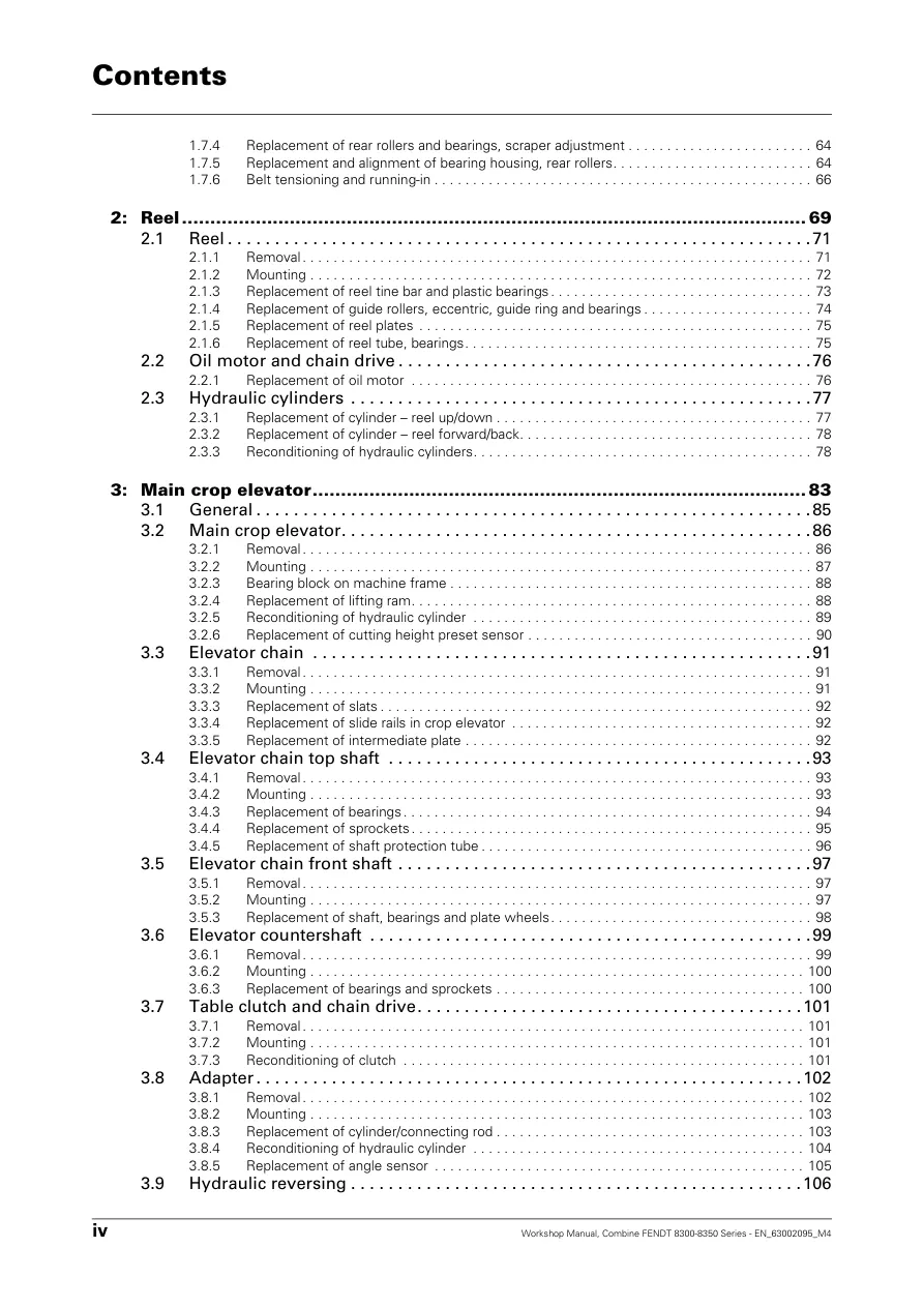 Fendt 8300 8350 Series Combine Service & Repair Manual preview page 6