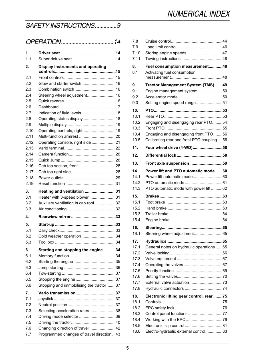 Fendt 916 920 924 926 930 Vario Operating Tractor Service & Repair Manual preview page 5