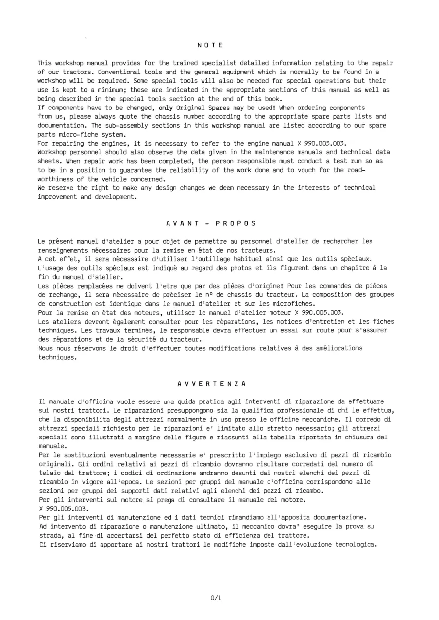 Fendt favorit 611 Tractor Parts Manual preview page 4