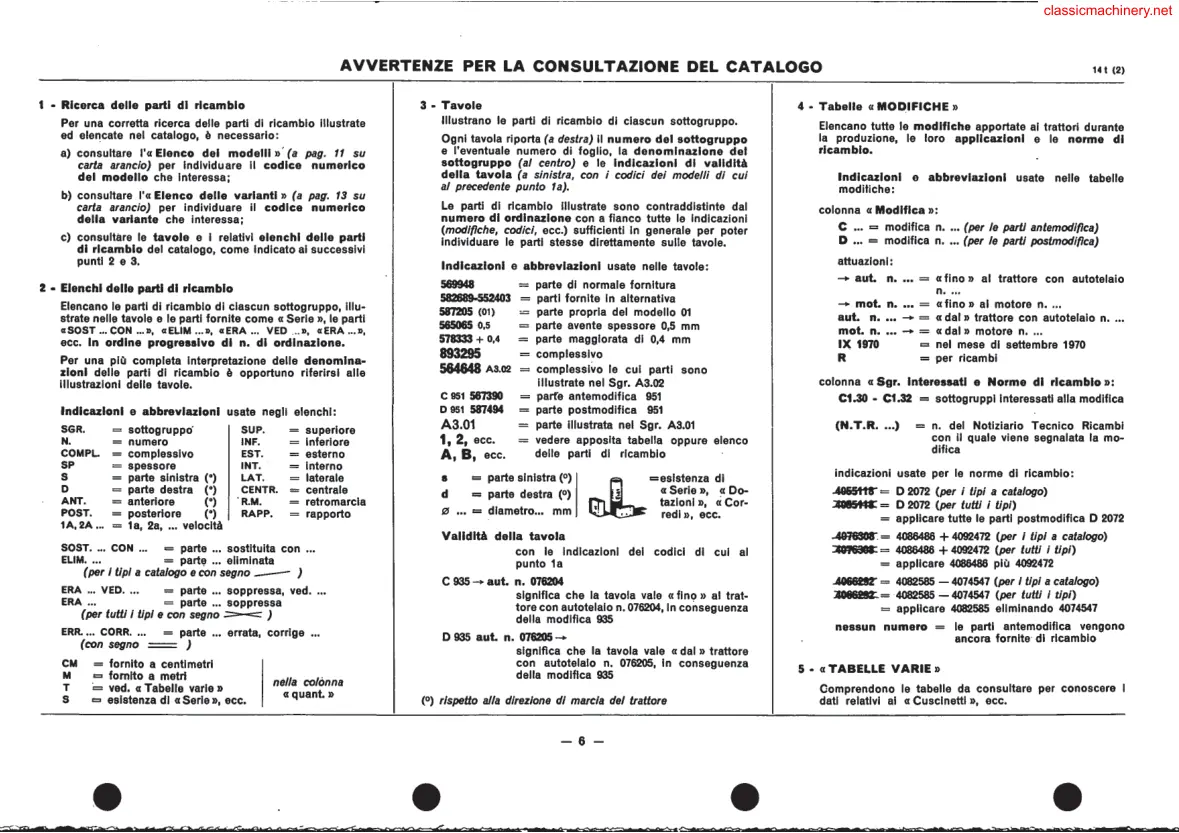 Fiat 1380 & 1380DT Series Tractor Parts Manual preview page 5