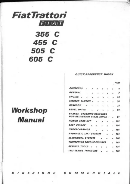 Fiat 605C Crawler Tractor Service & Repair Manual preview page 2