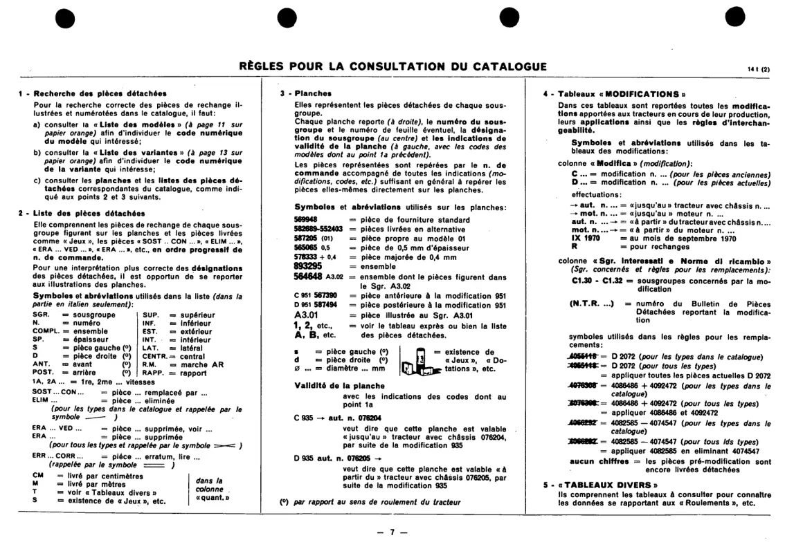 Fiat 880 DT5 Tractor Parts Manual preview page 6