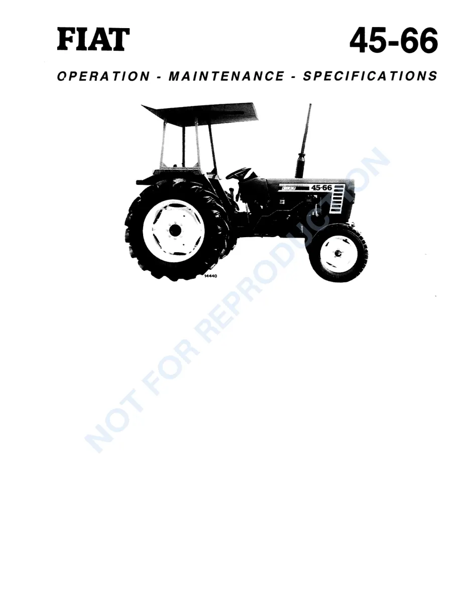 Fiat NEW HOLand 45-66 45-66DT Tractor Operator's Manual preview page 3