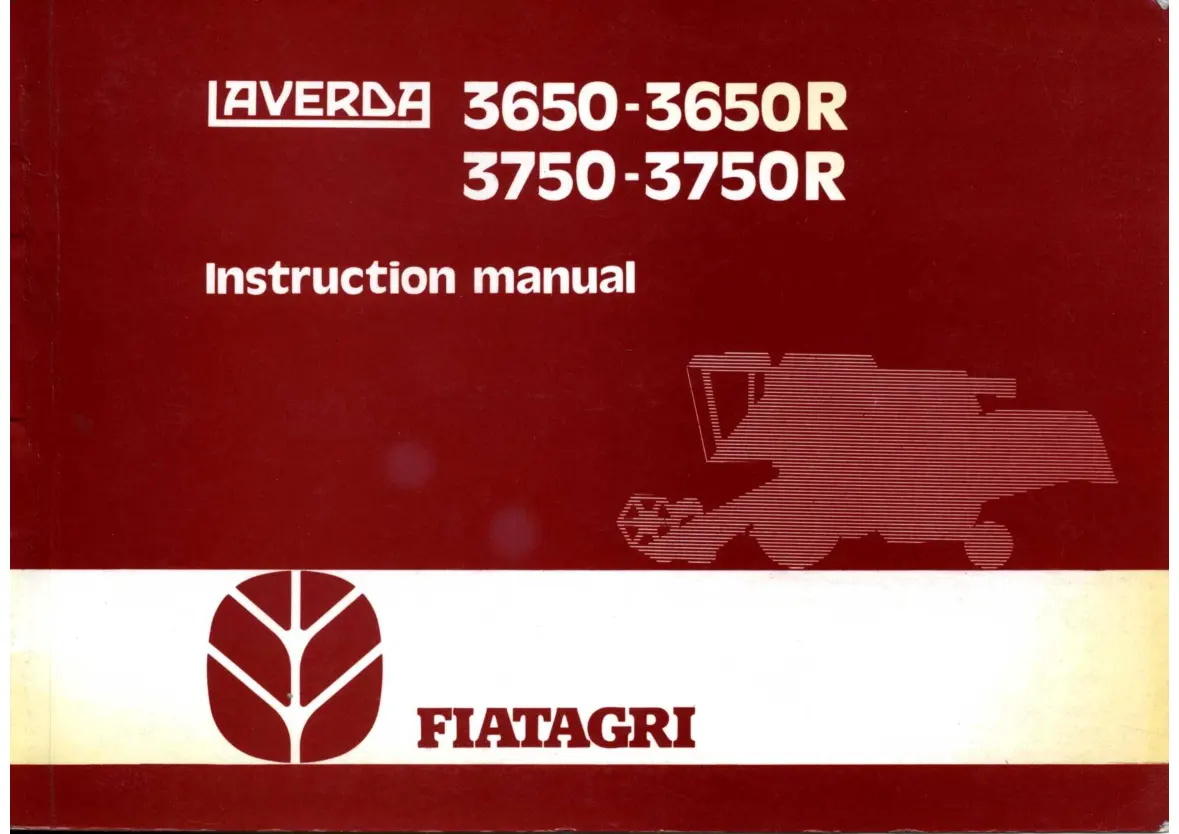 Fiatagri Laverda 3650 3750 Combine Operator's Manual preview page 3