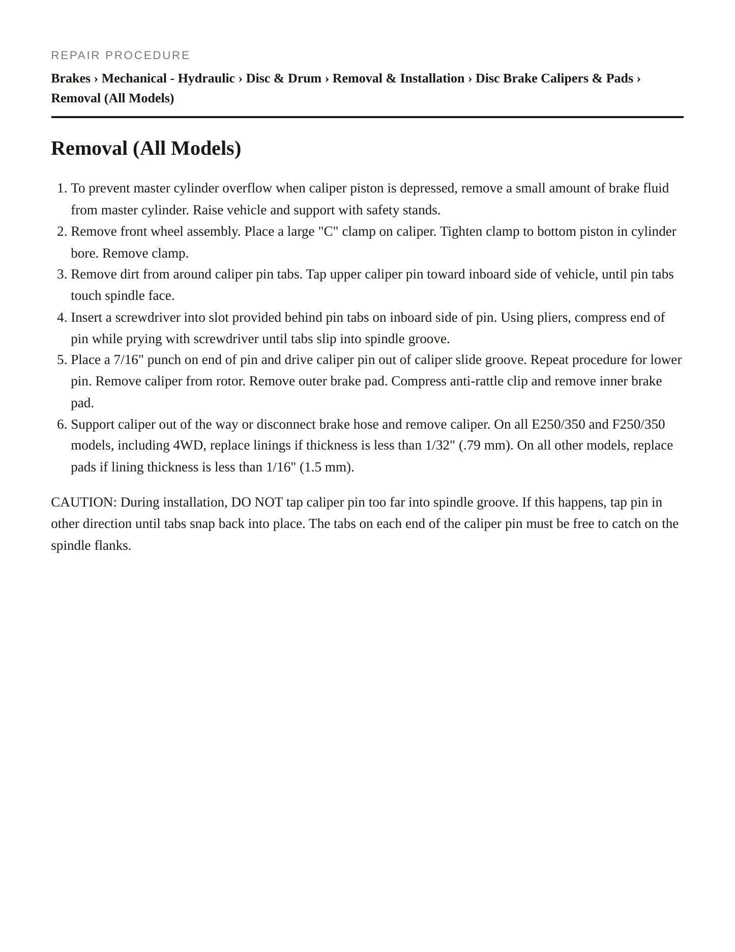 1990 Ford F-250 Service and Repair Manual preview page 3