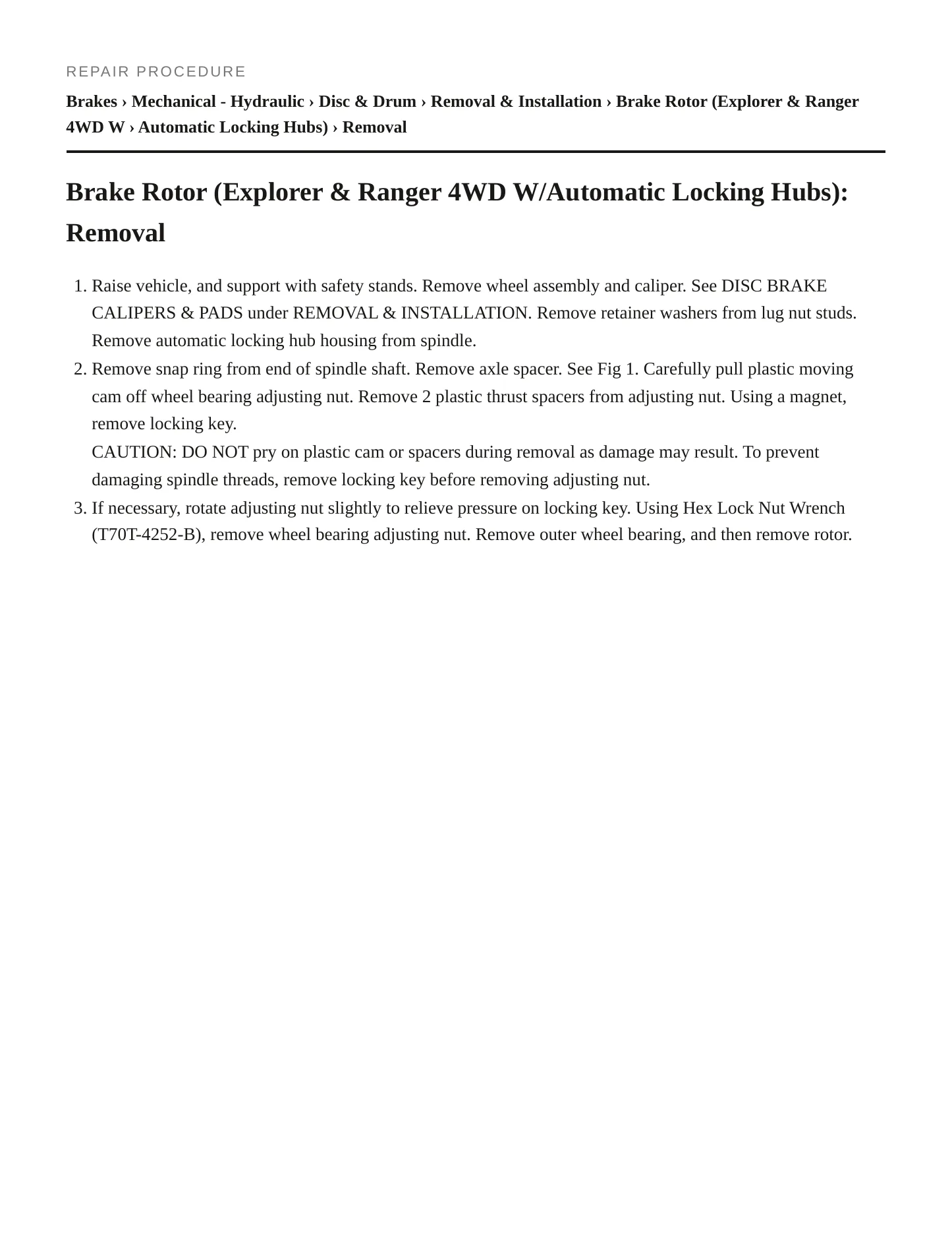 1991 Ford Aerostar service manual page 3