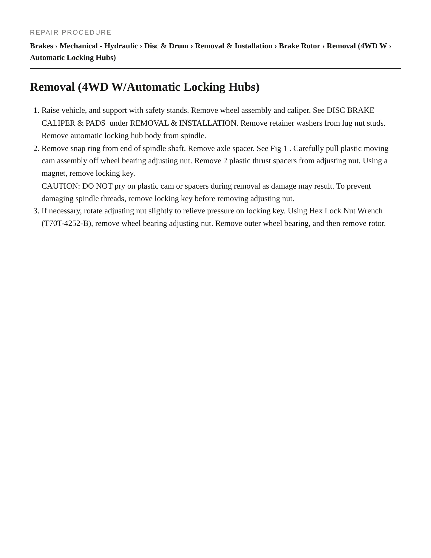 1994 Ford Ranger Service and Repair Manual preview page 3