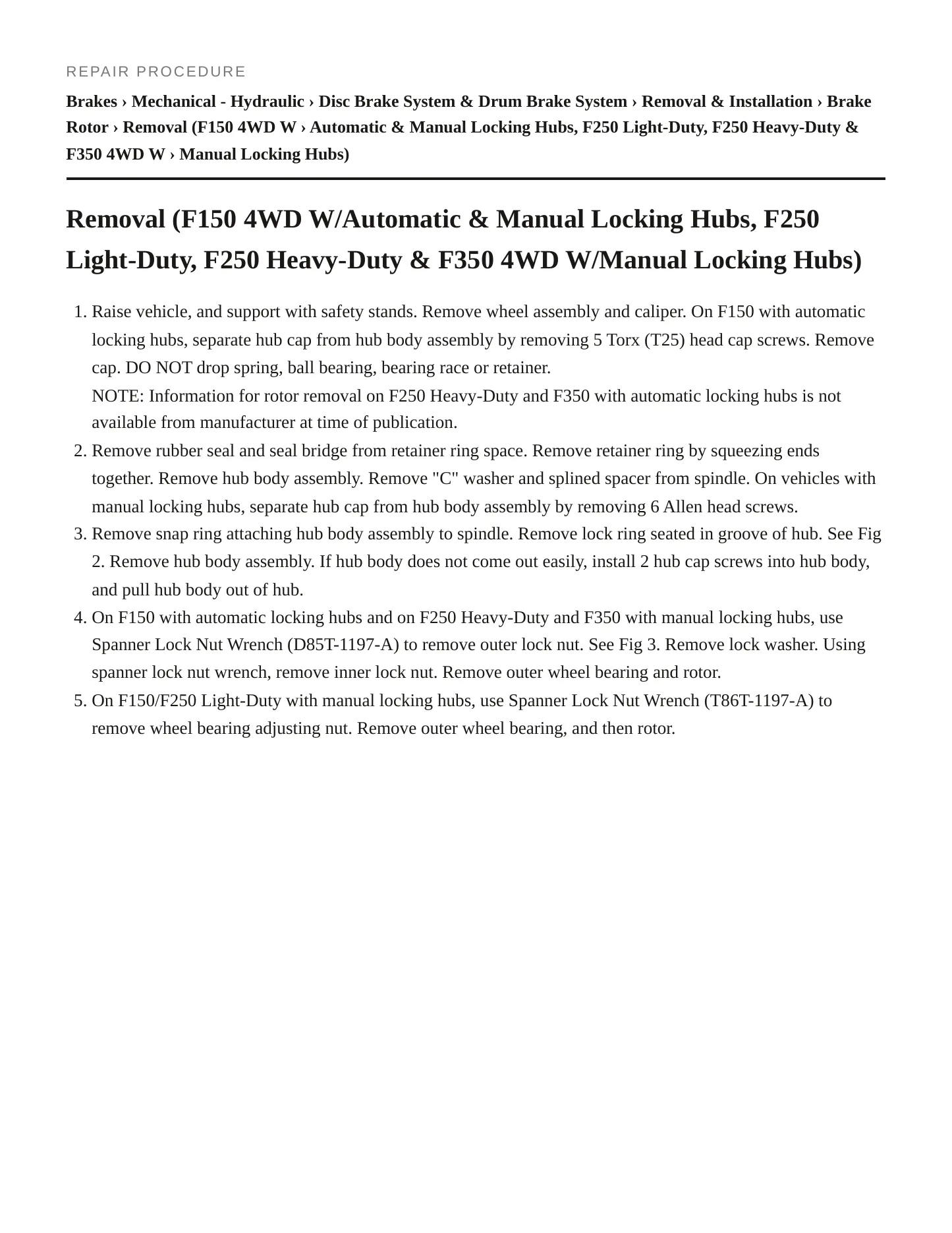1996 Ford F-250 service manual page 6