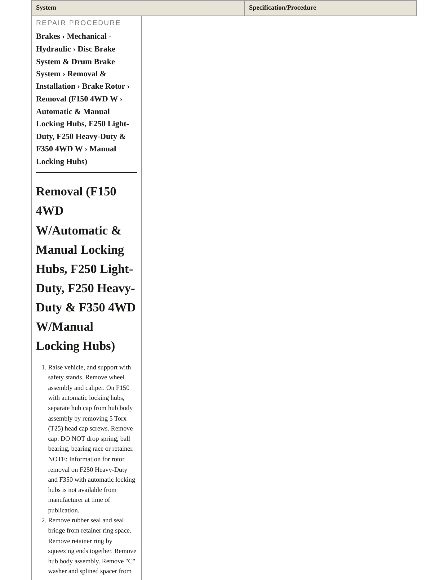 1997 Ford F-250 service manual page 6