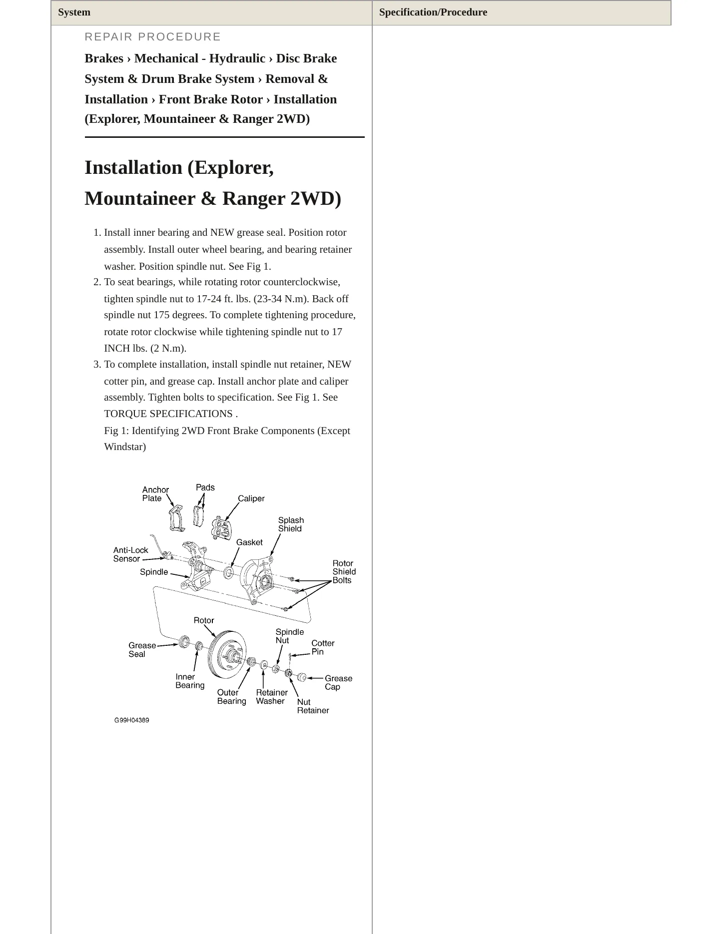 1999 Ford Econoline Super Duty service manual page 6