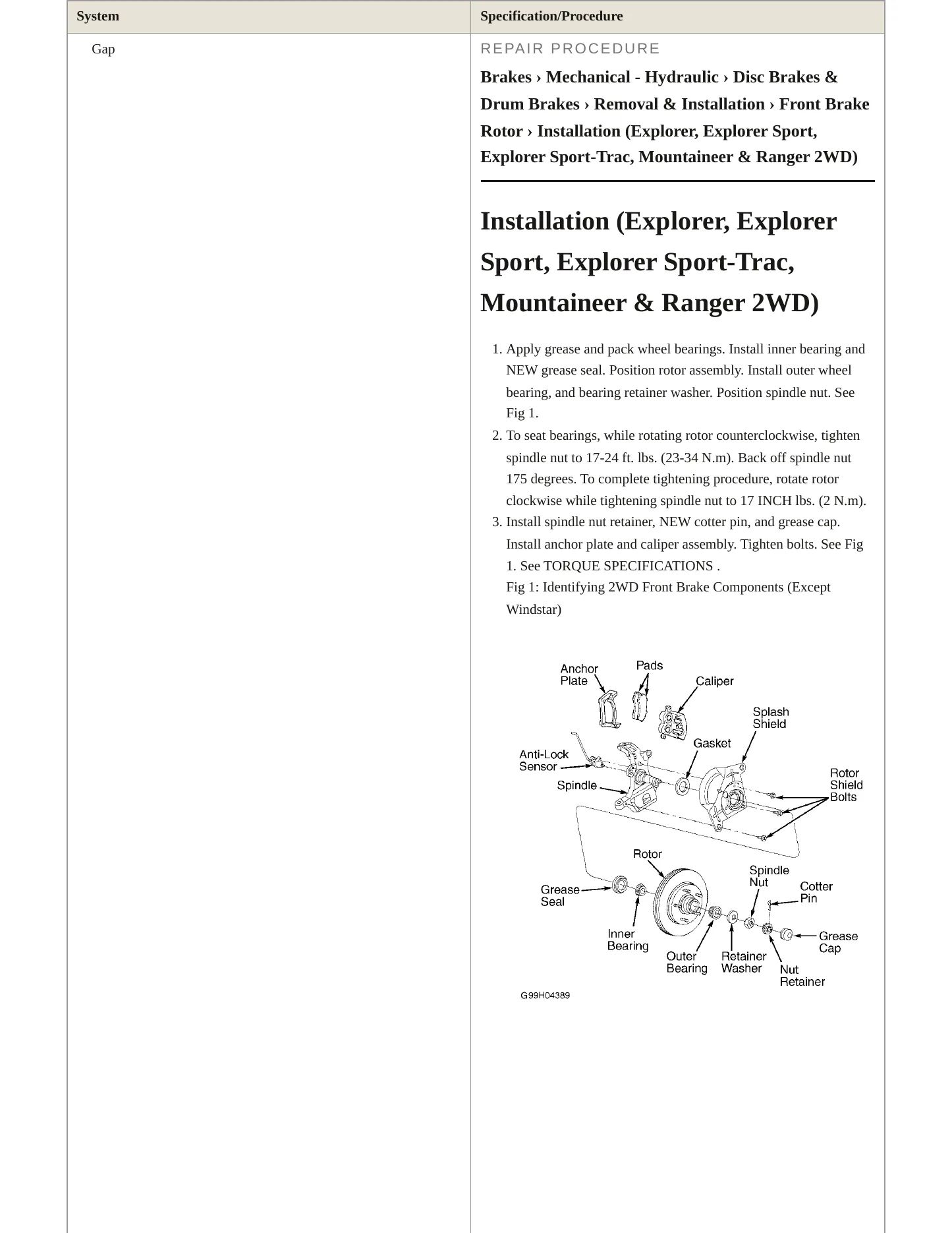 2000 Ford Econoline service manual page 6
