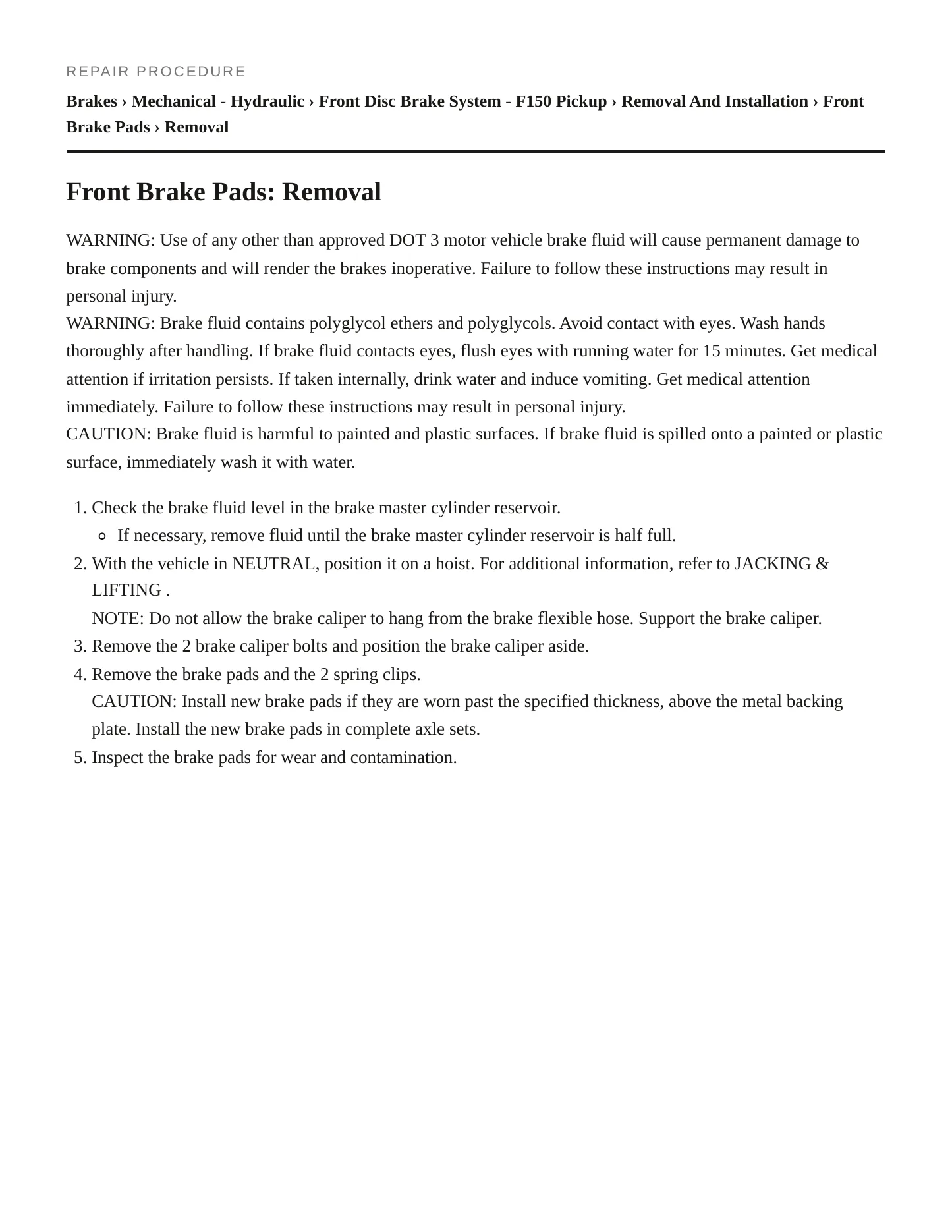 2005 Ford F-150 Service and Repair Manual preview page 5