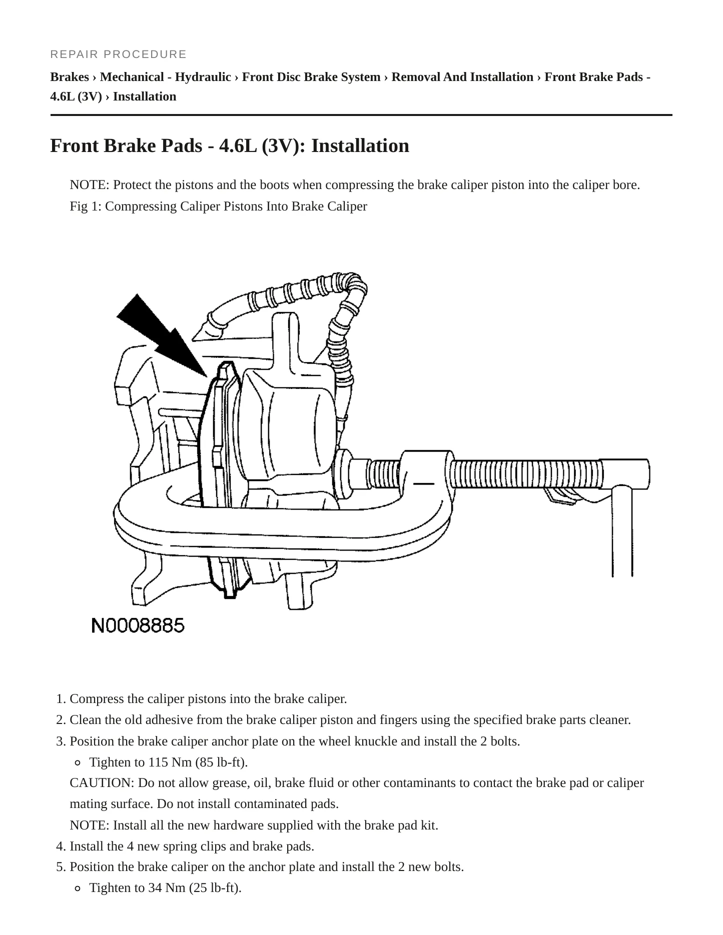 2005 Ford Mustang Service and Repair Manual preview page 5